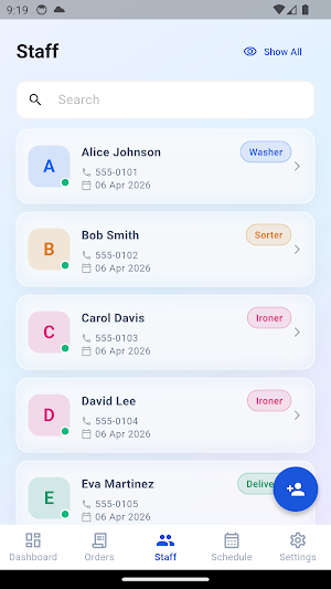 Laundry Worker Desk Screenshot 2