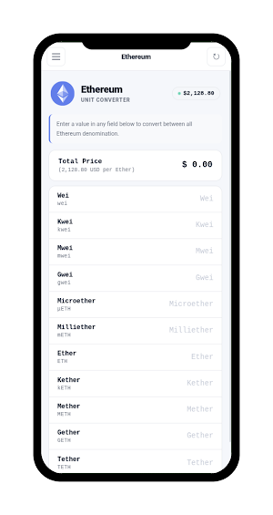CryptoX - Unit Converter Screenshot 1