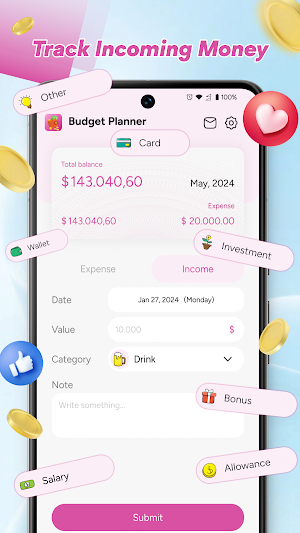 Budget Planner - Money Tracker Screenshot 1