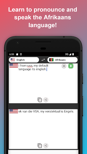 English to Afrikaans Translato Screenshot 1