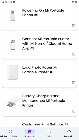 Mi Portable Printer App Hint Screenshot 0