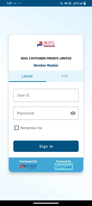 SGVL Chit Funds Member Module Screenshot 0