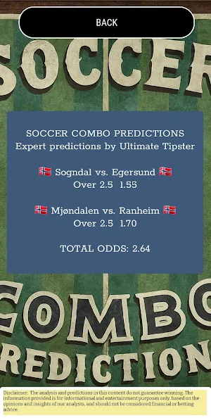 Soccer Combo Predictions Screenshot 1