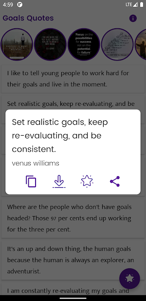 Goals Quotes and Sayings Screenshot 0