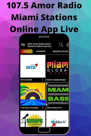107.5 Amor Radio Miami Stations Online App Live Screenshot 3