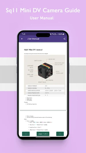 Sq11 Mini DV Camera App Guide Screenshot 1