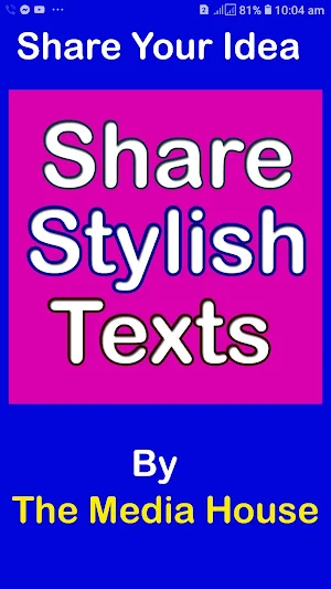 Share Stylish Fonts Texts in Social Media Screenshot 0