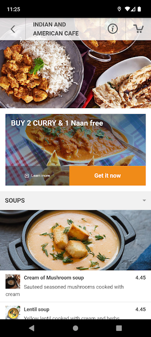 Indian and American Cafe Screenshot 1