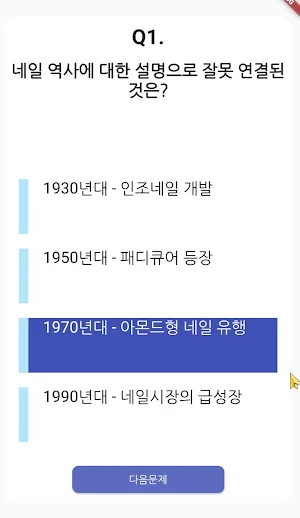 미용사(네일) 필기 기출문제 Screenshot 2