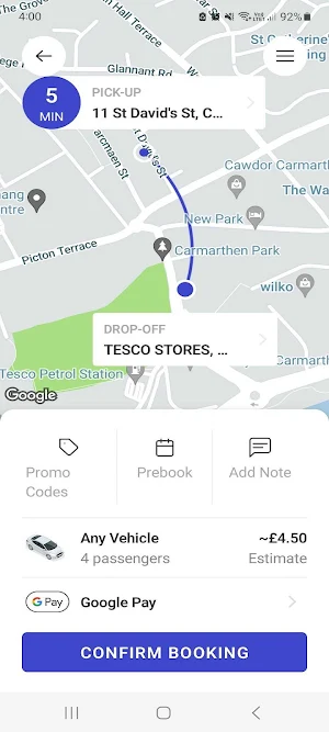 Bluewave Taxis Screenshot 2