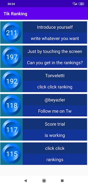 Click Click Ranking Screenshot 1