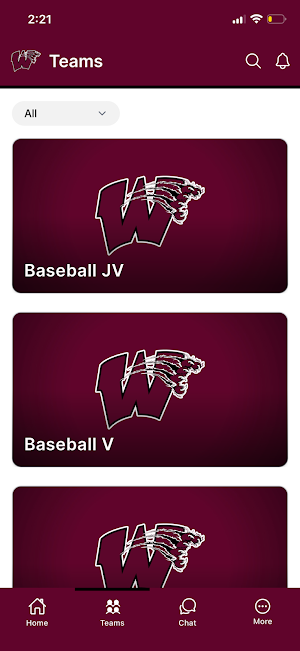 Wakefield Wolverines Athletics Screenshot 1