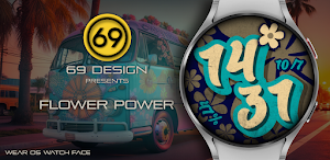 [69D] Flower Power watch face Screenshot 0