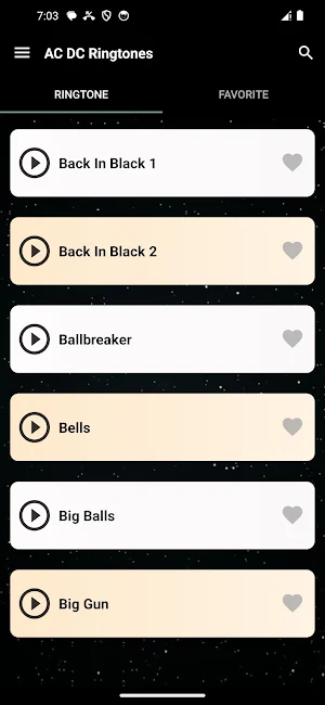 AC DC Ringtones Screenshot 2