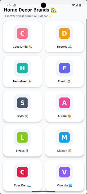 HomeDecor Screenshot 1