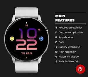 Stylish Violet Watch Face Screenshot 1