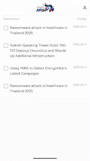 ThaiCert MISP Screenshot 1