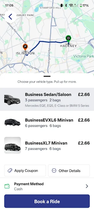UKC Passenger App Screenshot 2