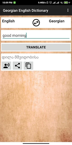 Georgian English Dictionary screenshot 2
