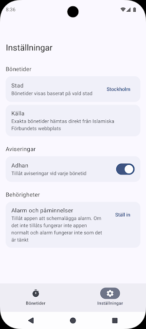 Bönetider Screenshot 1