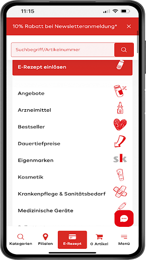 sk-Apotheken Shop und E-Rezept Screenshot 1