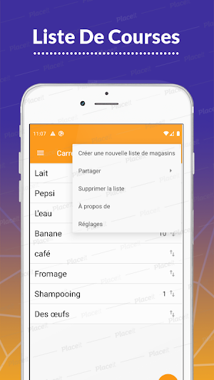 liste de courses en français Screenshot 1