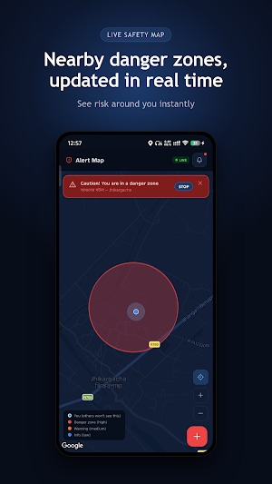 Alert Map: Live Danger Alerts Screenshot 1