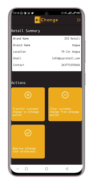 eChange Admin Screenshot 1