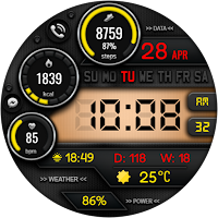 Digital Vors 323 watch face