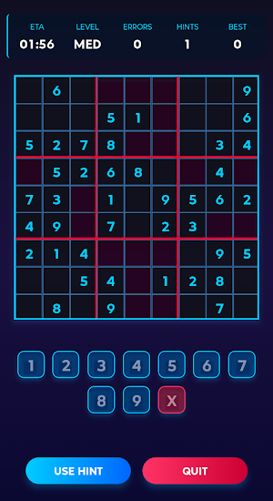 Cyber Sudoku - Classic Puzzle Screenshot 3