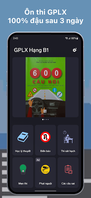 Ôn thi GPLX 600 Câu Screenshot 1