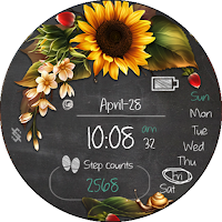 BFF51-Blackboard Art Sunflower