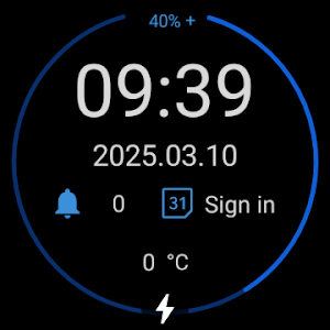 Minimal Cyan watch face Screenshot 2