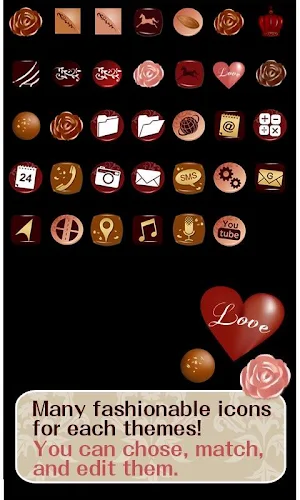 Chocolate Love  Theme +HOME Screenshot 3