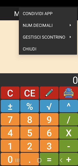 MyCalcolatrice Screenshot 3