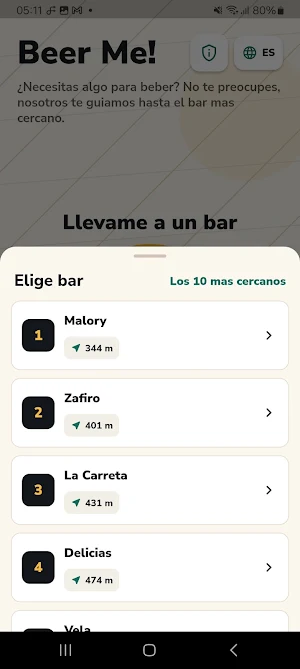 Beer Me! - Buscador de bares Screenshot 1