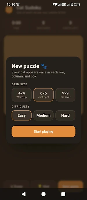 Cat Sudoku Screenshot 0
