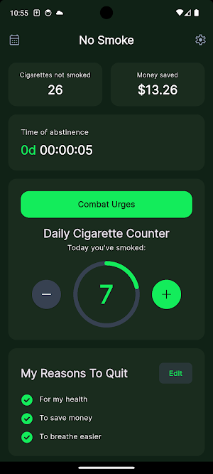 No Smoke – Quit Smoking Screenshot 1