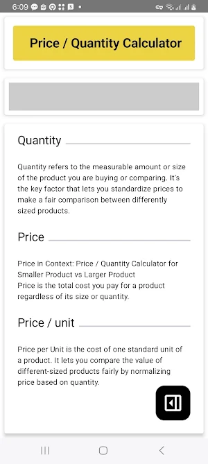 Price and Quantity Calculator Screenshot 2
