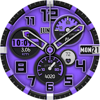 Purple Step Watch Face