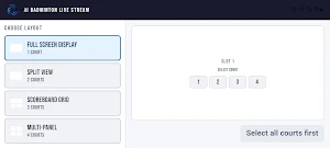 AI Badminton Live Stream Screenshot 2