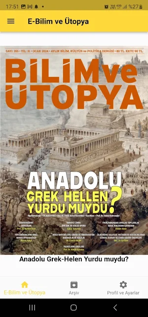 Bilim ve Ütopya Edergi Screenshot 1