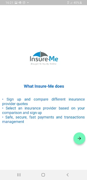 Insure-Me Screenshot 1