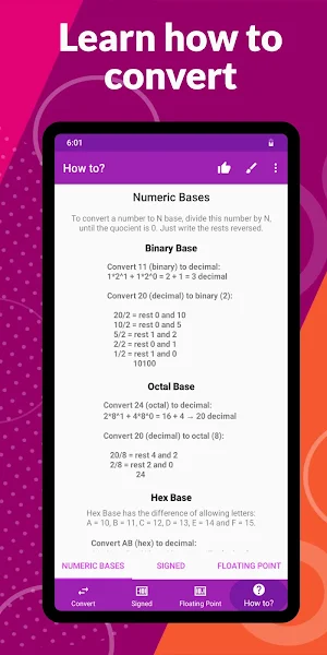 Base Converter Free - Floating Point and Signal Screenshot 3