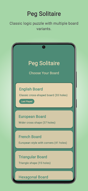 Peg Solitaire – Logic Puzzle Screenshot 0