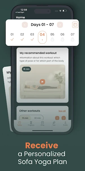 Sofa Yoga: Easy Weight Loss Screenshot 3