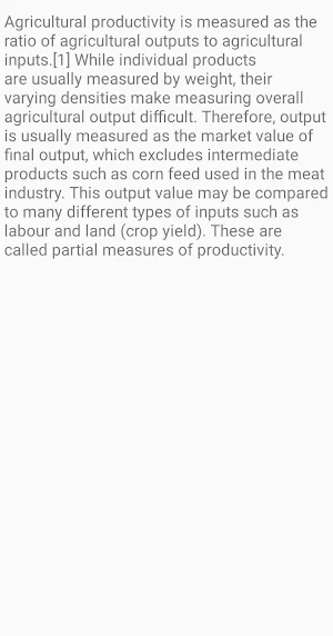 Agricultural Productivity Screenshot 1
