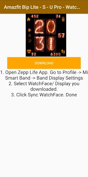 Amazfit Bip Lite / S Watchface Screenshot 1