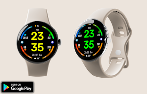 Digital Rotes Watch Face Screenshot 1