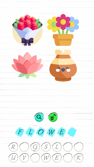 W Challenge Sticker-Word Game Screenshot 3